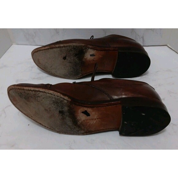 Allen Edmonds BOULEVARD Leather Cap Toe Oxfords 9 D Brown main image 7